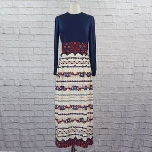 Vintage 70s Regency Maxi Dress